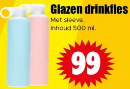 Dirk Glazen drinkfles aanbieding