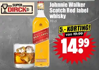 Dirk Johnnie Walker Scotch Red label whisky aanbieding