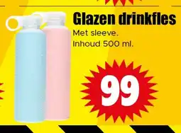 Dirk Glazen drinkfles aanbieding