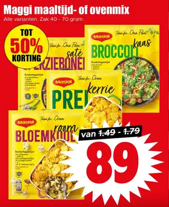 Dirk Maggi maaltijd of ovenmix aanbieding
