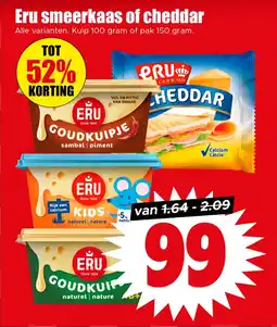 Dirk Eru smeerkaas of cheddar aanbieding