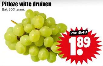 Dirk Pitloze witte druiven aanbieding