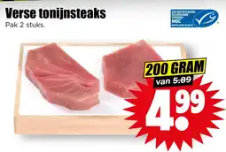 Dirk Verse tonijnsteaks aanbieding
