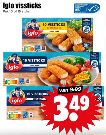 Dirk Iglo vissticks aanbieding