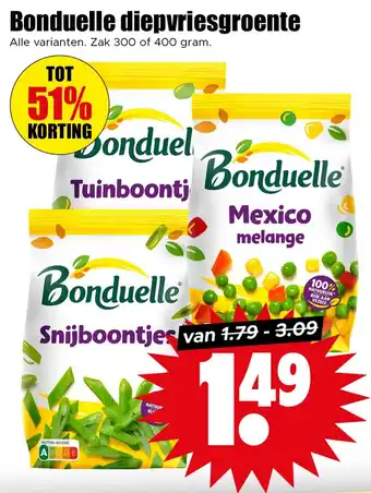 Dirk Bonduelle diepvriesgroente aanbieding