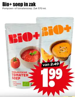 Dirk Bio+ soep in zak aanbieding