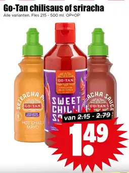 Dirk Go-Tan chilisaus of sriracha aanbieding
