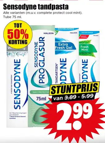 Dirk Sensodyne tandpasta aanbieding
