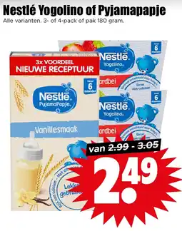 Dirk Nestlé Yogolino of Pyjamapapje aanbieding