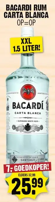 Dirk Bacardi Rum Carta Blanca aanbieding
