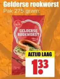 Dirk Gelderse rookworst aanbieding