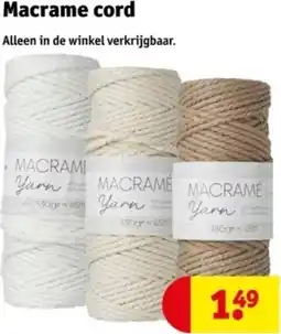 Kruidvat Macrame cord aanbieding