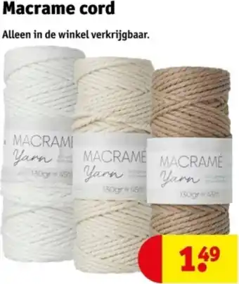 Kruidvat Macrame cord aanbieding