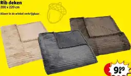 Kruidvat Rib deken aanbieding