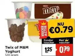 Vomar Voordeelmarkt Twix of M&M Yoghurt aanbieding