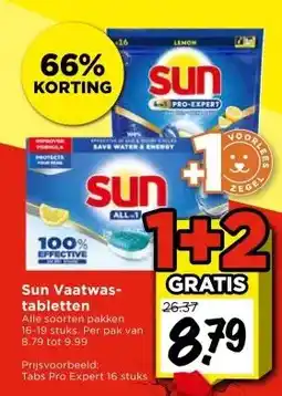 Vomar Voordeelmarkt Sun Vaatwas- tabletten aanbieding