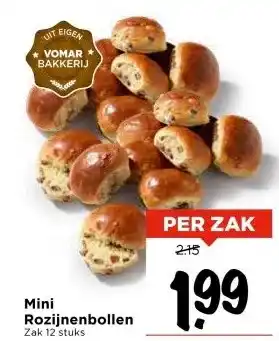 Vomar Voordeelmarkt Mini Rozijnenbollen aanbieding