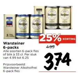 Vomar Voordeelmarkt Warsteiner 6-packs aanbieding