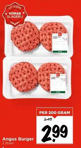 Vomar Voordeelmarkt Angus Burger aanbieding