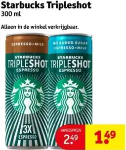 Kruidvat Starbucks Tripleshot aanbieding
