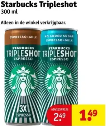 Kruidvat Starbucks Tripleshot aanbieding