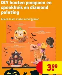 Kruidvat DIY houten pompoen en spookhuis en diamond painting aanbieding