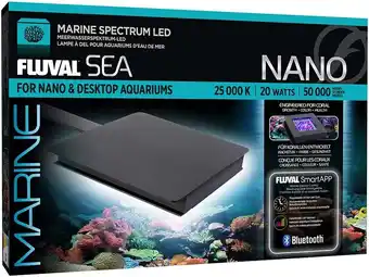 Amazon Fluval Sea Marine 3.0, Nano LED-verlichting voor zeewateraquaria, 12,7 x 12,7 cm, 20 W aanbieding