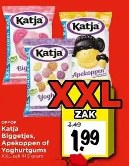 Vomar Voordeelmarkt Katja Biggetjes, Apekoppen of Yoghurtgums aanbieding