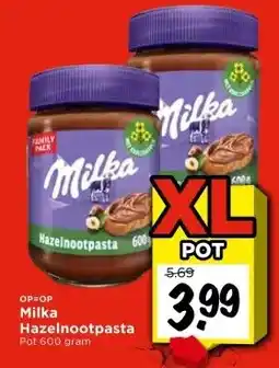 Vomar Voordeelmarkt Milka Hazelnootpasta aanbieding
