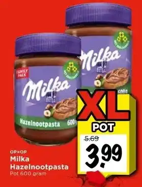 Vomar Voordeelmarkt Milka Hazelnootpasta aanbieding