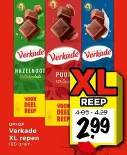Vomar Voordeelmarkt Verkade XL repen aanbieding