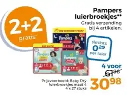 Trekpleister Pampers luierbroekjes aanbieding