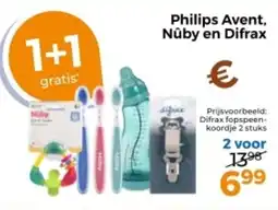 Trekpleister Philips Avent, Nuby en Difrax aanbieding