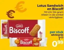 Trekpleister Lotus Sandwich en Biscoff aanbieding