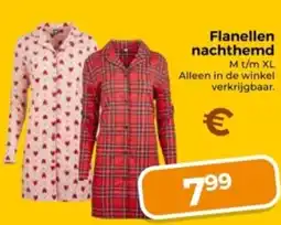 Trekpleister Flanellen nachthemd aanbieding