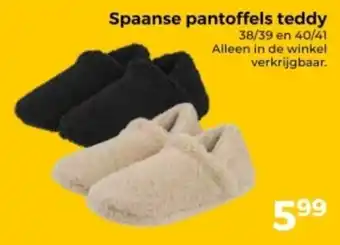 Trekpleister Spaanse pantoffels teddy aanbieding