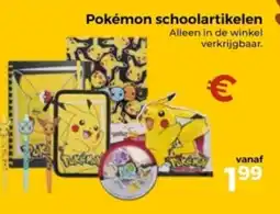 Trekpleister Pokémon schoolartikelen aanbieding