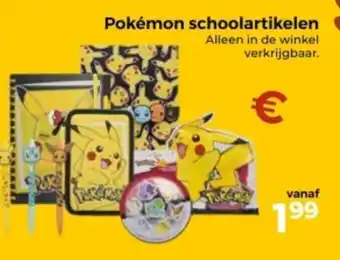 Trekpleister Pokémon schoolartikelen aanbieding