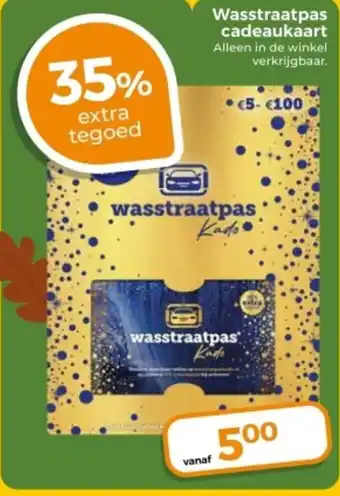 Trekpleister Wasstraatpas cadeaukaart aanbieding
