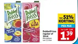 Hoogvliet DubbelFrisss regular of 1kcal aanbieding