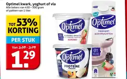 Hoogvliet Optimel kwark, yoghurt of vla aanbieding
