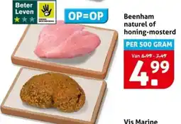 Hoogvliet Beenham naturel of honing mosterd aanbieding