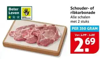 Hoogvliet Schouder of ribkarbonade aanbieding