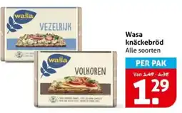Hoogvliet Wasa knäckebröd aanbieding