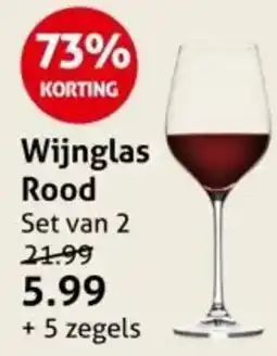 Hoogvliet Wijnglas Rood aanbieding