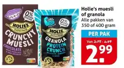 Hoogvliet Holie's muesli of granola aanbieding