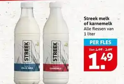 Hoogvliet Streek melk of karnemelk aanbieding