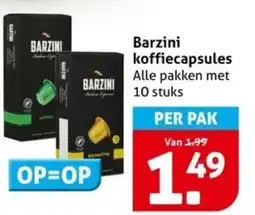 Hoogvliet Barzini koffiecapsules aanbieding