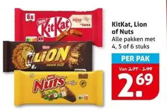 Hoogvliet KitKat, Lion of Nuts aanbieding