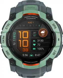 MediaMarkt GARMIN Instinct 3 50mm AMOLED Smartwatch Neo Tropical aanbieding